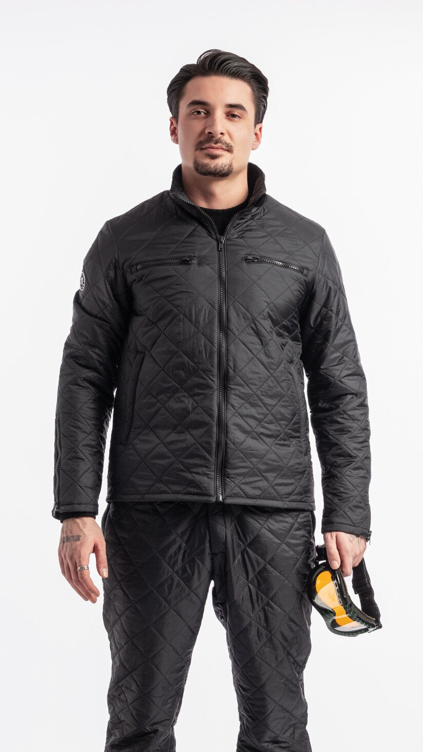 Doudoune noire coupe-vent Unik Paris pour ski