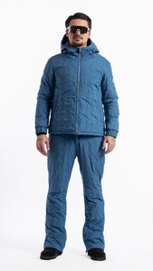 Pantalon bleu coupe-vent et imperméable Unik Paris pour ski
