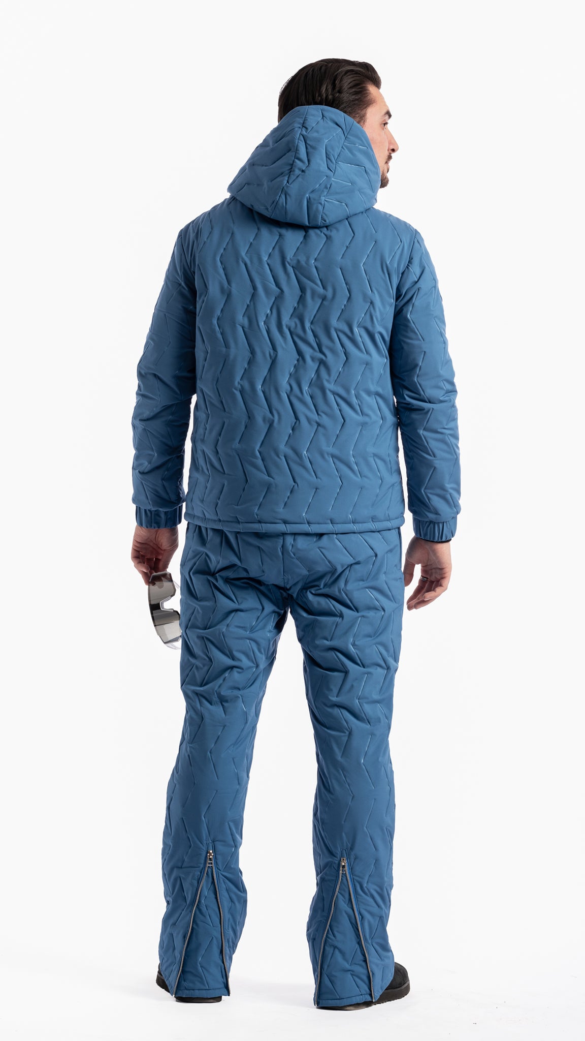 Pantalon bleu coupe-vent et imperméable Unik Paris pour ski