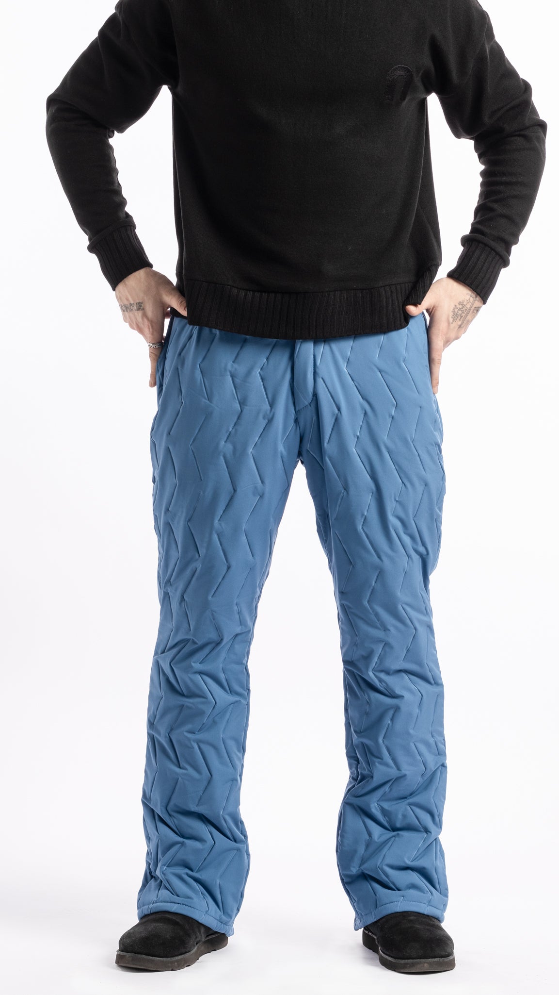 Pantalon bleu coupe-vent et imperméable Unik Paris pour ski