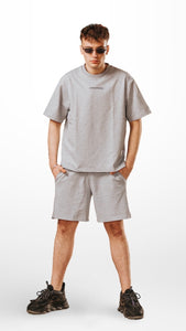 THICK COTTON SHORTS WITH ELASTIC WAISTBAND